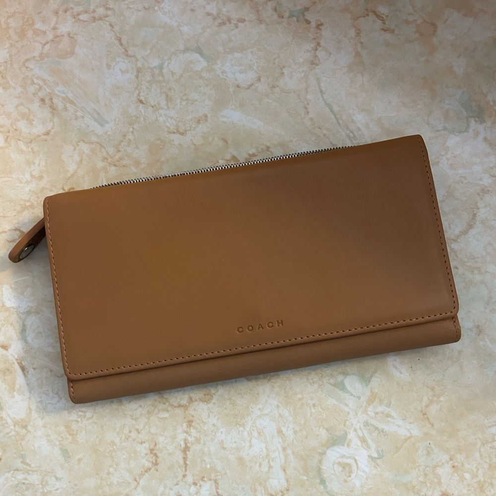 Coach Tan Leather Wallet